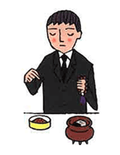 立礼焼香の手順 その2
